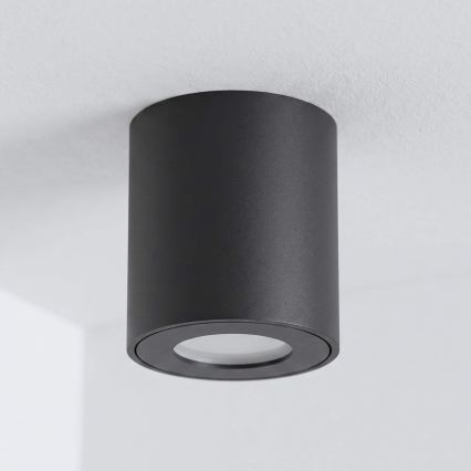 BRILAGI - Akcentinis vonios šviestuvas MIA 1xGU10/30W/230V 84x80 mm juoda IP54