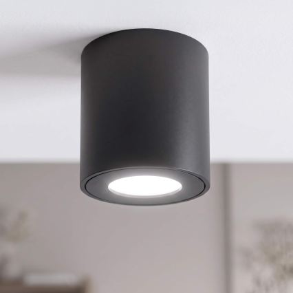 BRILAGI - Akcentinis vonios šviestuvas MIA 1xGU10/30W/230V 84x80 mm juoda IP54