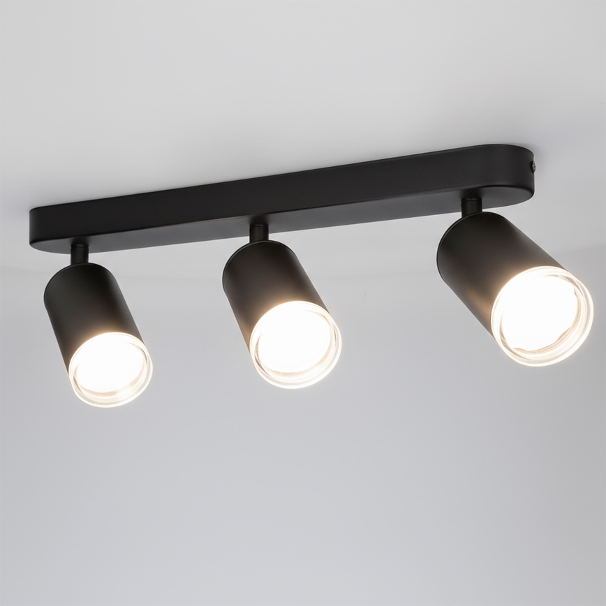 Brilagi - Akcentinis vonios šviestuvas SELE 3xGU10/30W/230V IP44 juoda