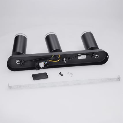 Brilagi - Akcentinis vonios šviestuvas SELE 3xGU10/30W/230V IP44 juoda