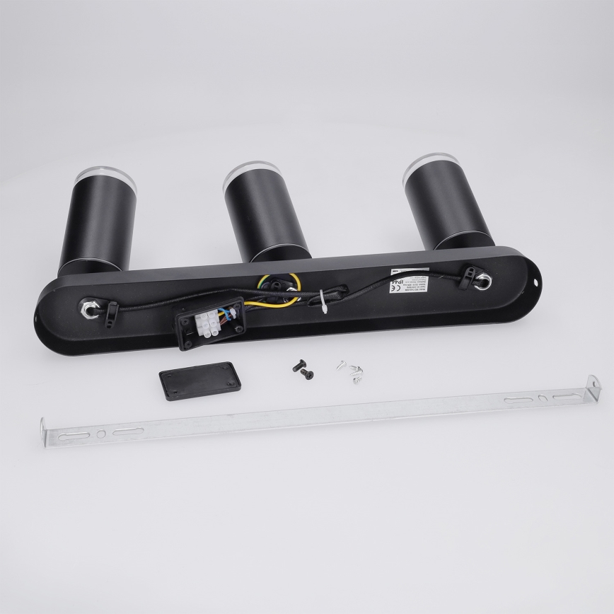 Brilagi - Akcentinis vonios šviestuvas SELE 3xGU10/30W/230V IP44 juoda