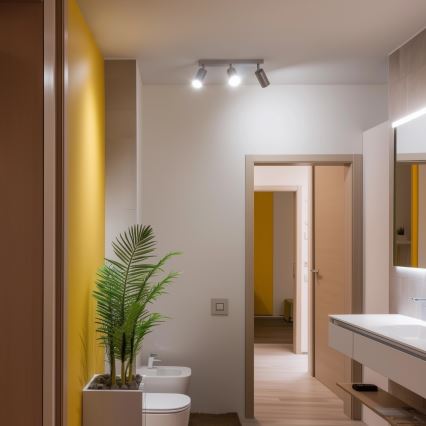 Brilagi - Akcentinis vonios šviestuvas SELE 3xGU10/30W/230V IP44 sidabras