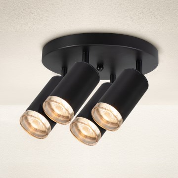 Brilagi - Akcentinis vonios šviestuvas SELE AQUA 4xGU10/30W/230V IP44 juoda
