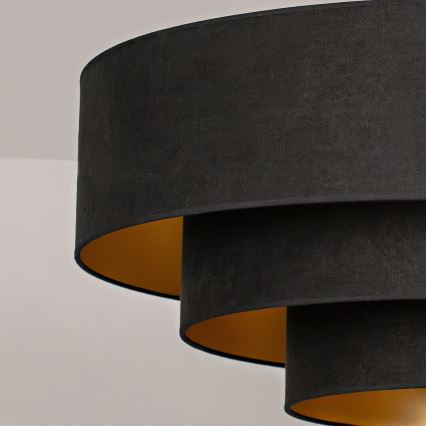 Brilagi - Ant lubų montuojama liustra LUNETA 3xE27/60W/230V pr. 80 cm juoda/auksinė