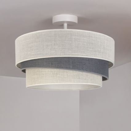 Brilagi - Ant lubų montuojama liustra TRIO 1xE27/60W/230V skersmuo 40 cm kreminė/pilka