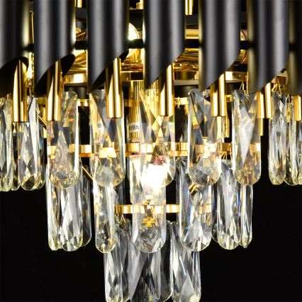 Brilagi - Ant lubų montuojamas šviestuvas ECLIPSE 5xE14/10W/230V Ø 38 cm juoda/auksinė