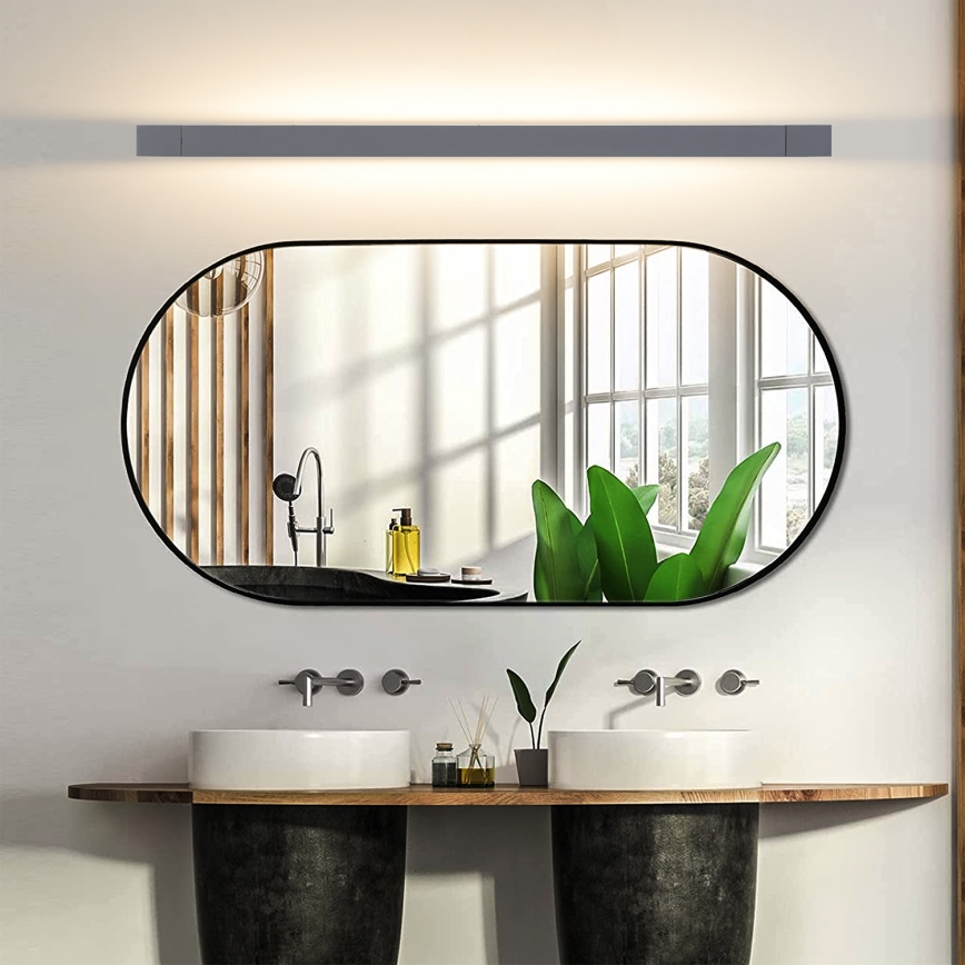 Brilagi - LED vonios veidrodžio apšvietimas AQUA LINE LED/24W/230V 90 cm IP44 antracitas CRI 90