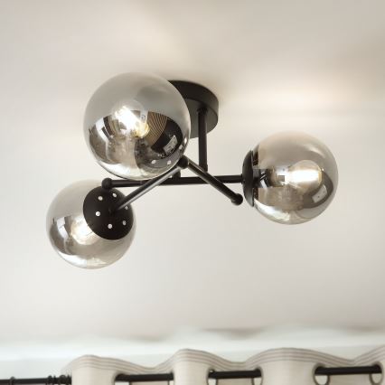 Brilagi - Atsarginis stiklas liustrai ir lempai MALIVA E14 Ø 13 cm, dūminis