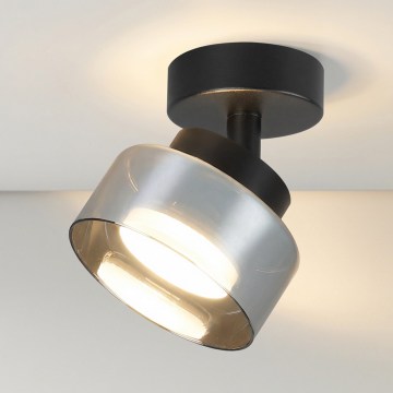 Brilagi - AURA LUX taškinis šviestuvas 1xGX53/30W/230V, skersmuo 13 cm, juodas/dūminis