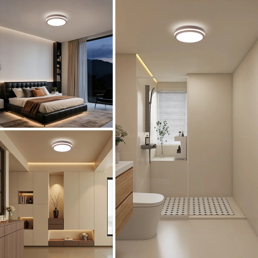 Brilagi - LED lauko šviestuvas su judesio davikliu BENE LED/24W/230V Ø 26 cm rudas IP54