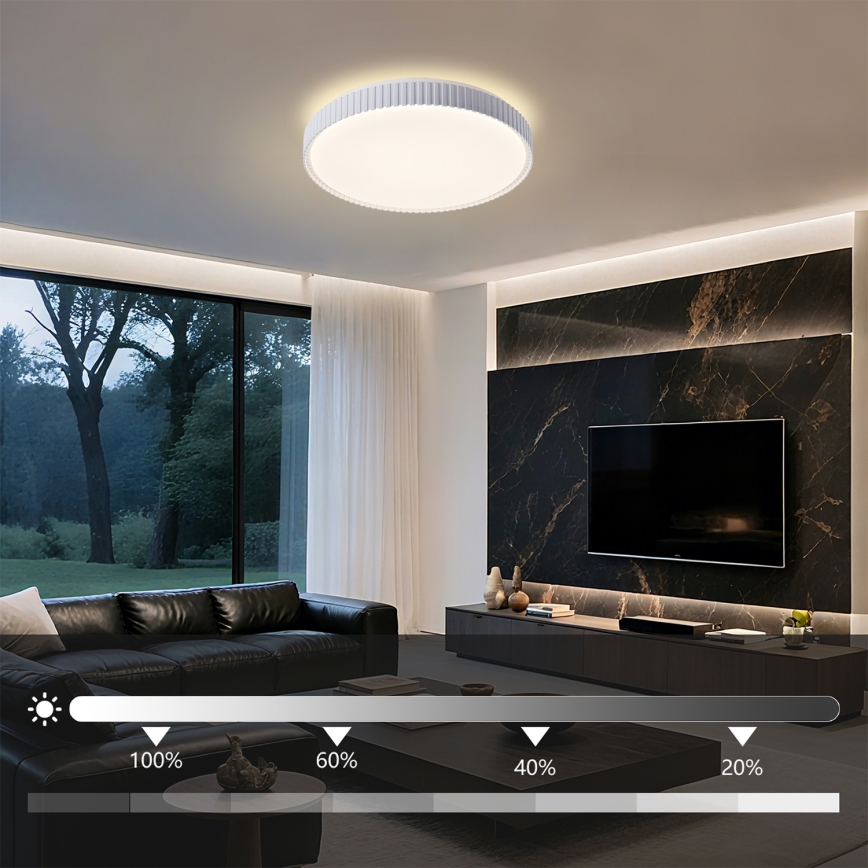 Brilagi - Dimeriuojamas LED lubinis šviestuvas CORVO LED/72W/230V 3000-6000K, baltas, Ø 50 cm + nuotolinio valdymo pultas