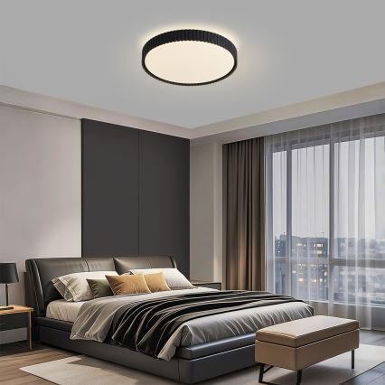 Brilagi - reguliuojamas LED lubinis šviestuvas CORVO LED/54W/230V 3000-6000K juodas skersmuo 40 cm + nuotolinis valdymas