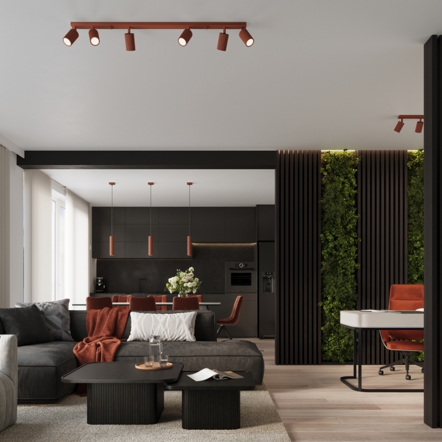 Brilagi - CRESTO taškinis šviestuvas 4xGU10/10W/230V raudonas