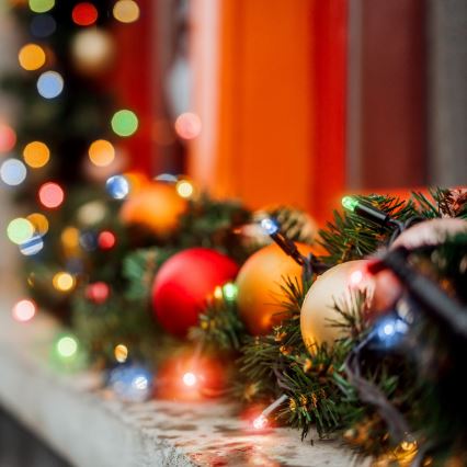 Brilagi - Daugiaspalvė kalėdinė lauko girlianda 200xLED/2 funkcijos 25m IP44