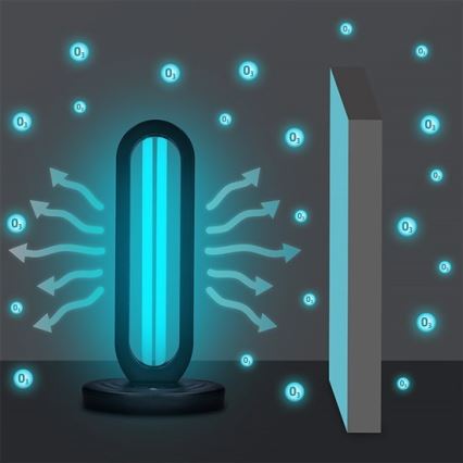 Brilagi - Dezinfekuojanti baktericidinė lempa su jutikliu UVC/38W/230V + nuotolinio valdymo pultas