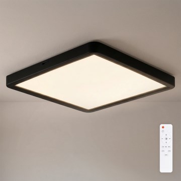 Brilagi - dimeriu reguliuojamas LED lubinis šviestuvas ESTELA SQUARE LED/36W/230V 3000-6500K 31x31 cm juodas + nuotolinis valdymas