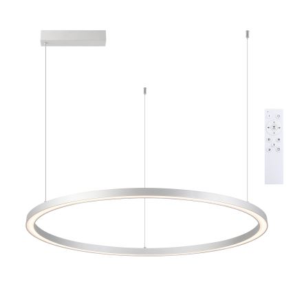 Brilagi - PORTOFINO dimeriuojama LED liustra ant lyno LED/98W/230V 3000-6000K sidabrinė + su nuotoliniu pulteliu
