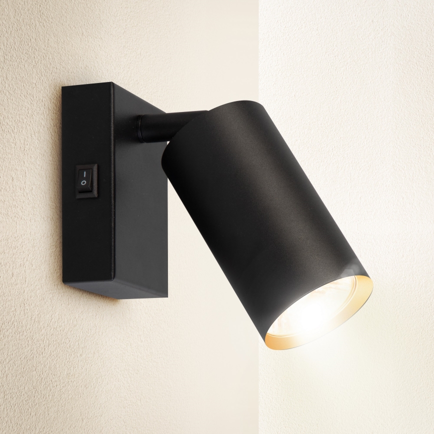 Brilagi - dimeriu reguliuojamas LED sieninis taškinis šviestuvas SELE 1xGU10/6,5W/230V 2700-6500K juodas/auksinis