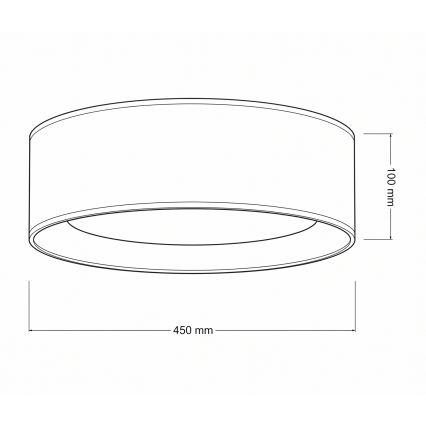 BRILAGI - Dimeruojamas LED lubinis šviestuvas VELVET SMART VARI LED/24W/230V 3000-6500K skersmuo 45 cm bordo + nuotolinio valdymo pultas