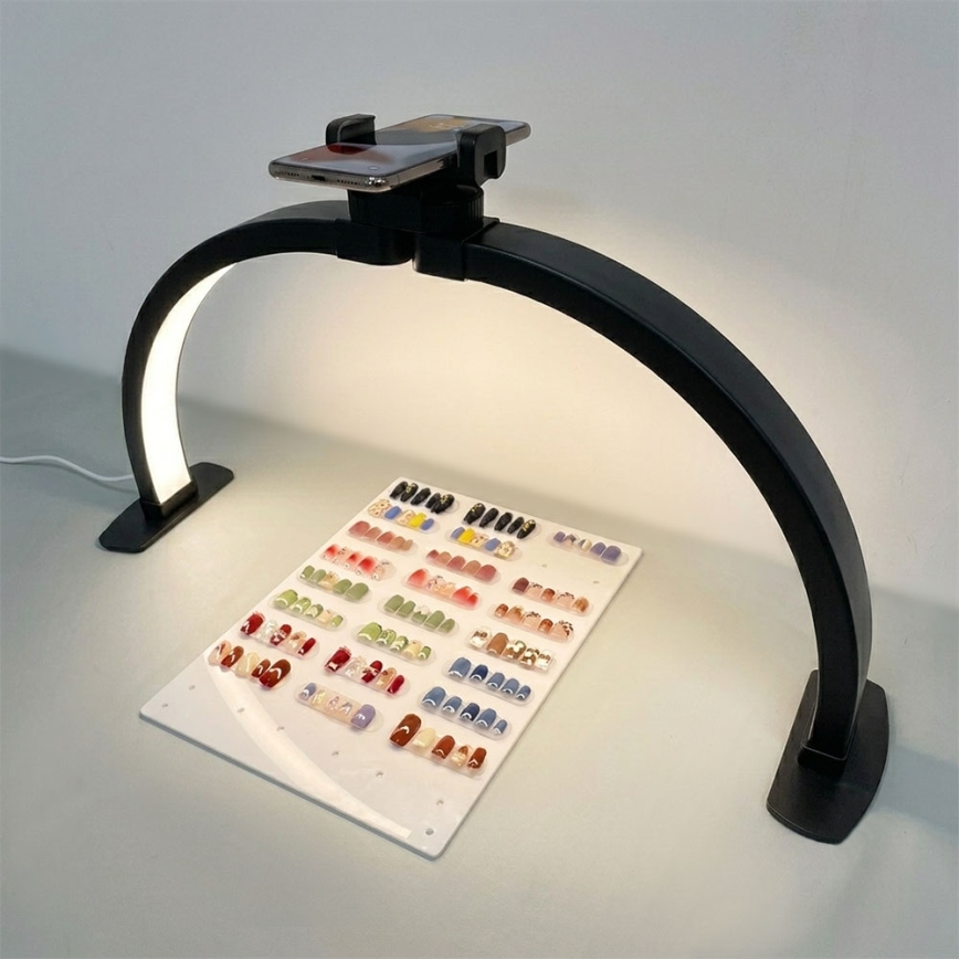 Brilagi - LED reguliuojamas arkinis stalinis šviestuvas RADIO LED/25W/24/230V 3000/4000/6500K juodas
