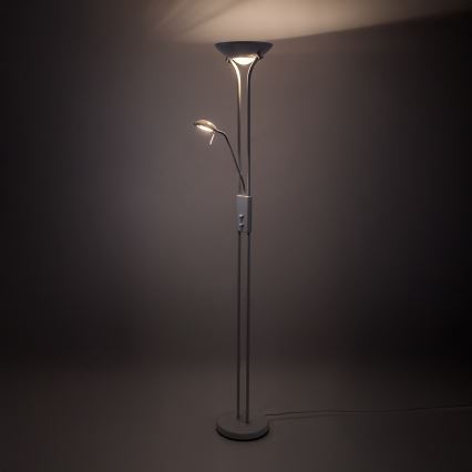 Brilagi - Dimeriuojama grindinė lempa SCARLETT 1xR7s/230W/230V + 1xG9/40W balta