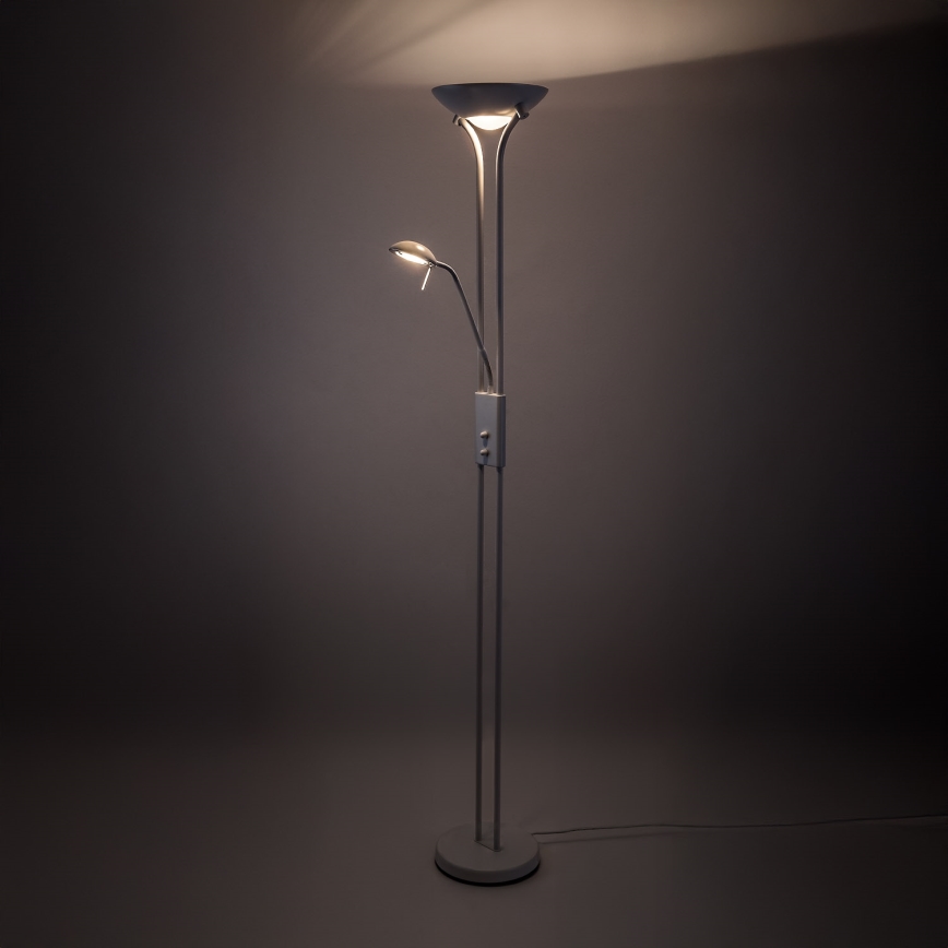 Brilagi - Dimeriuojama grindinė lempa SCARLETT 1xR7s/230W/230V + 1xG9/40W balta