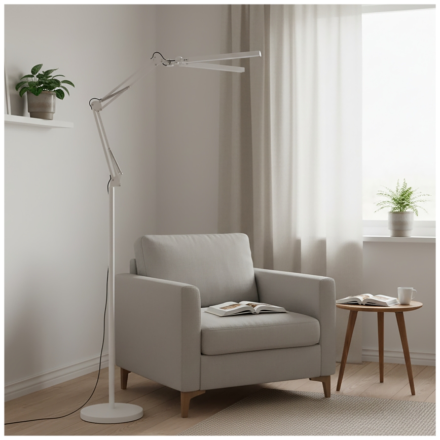 Brilagi - LED reguliuojama lanksti pastatoma lempa VARIO LED/14W/230V 3000-6000K 157 cm balta