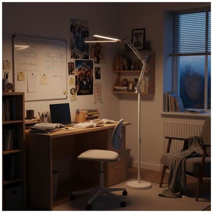 Brilagi - LED reguliuojama lanksti pastatoma lempa VARIO LED/14W/230V 3000-6000K 157 cm balta