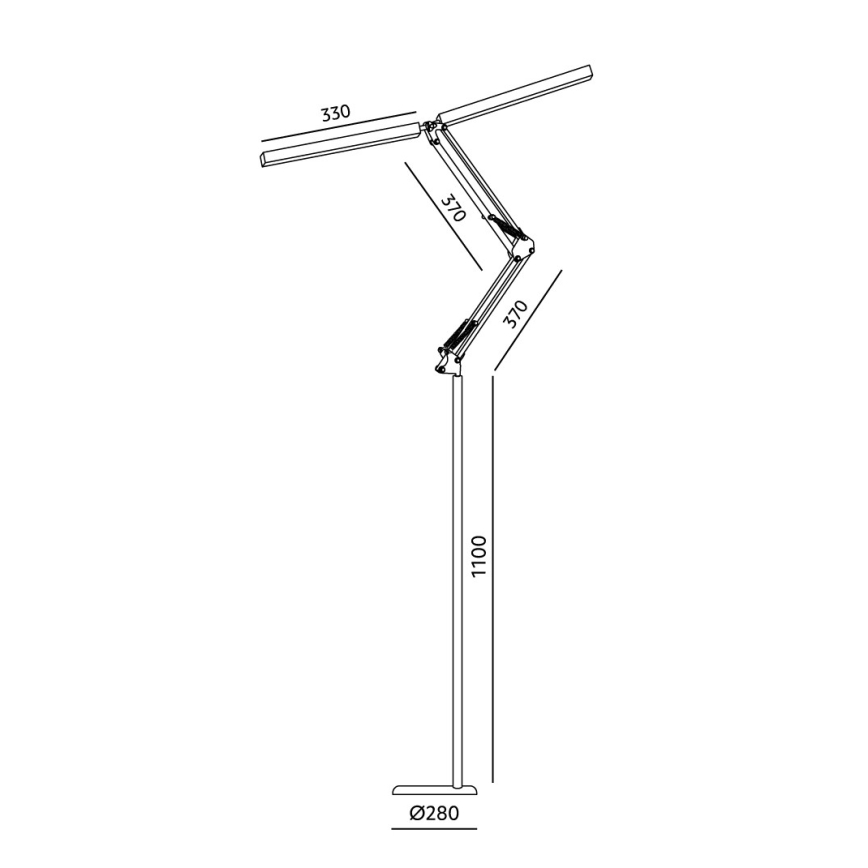 Brilagi - LED reguliuojama lanksti pastatoma lempa VARIO LED/14W/230V 3000-6000K 157 cm balta