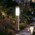 BRILAGI - Dimeriuojama LED lauko lempa su E27 lizdu ELIA 1xE27/6W/230V 2700-6500K IP44 Wi-Fi 50 cm matinio chromo