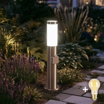 BRILAGI - Dimeriuojama LED lauko lempa su E27 lizdu ELIA 1xE27/6W/230V 2700-6500K IP44 Wi-Fi 50 cm matinio chromo