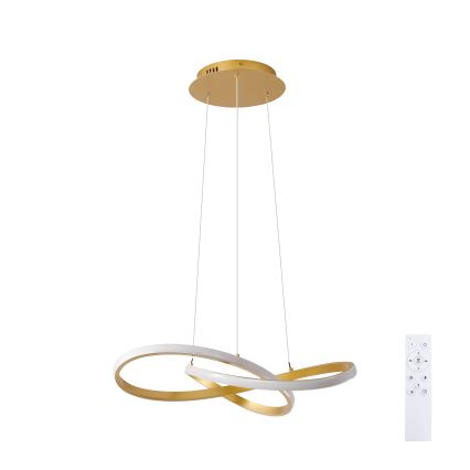 Brilagi - LED dimeriuojama pakabinama liustra ant troselio INFINITY LED/55W/230V 3000-6000K 50x50 cm auksinė + nuotolinis valdymas