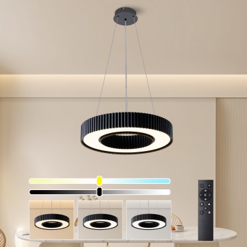 Brilagi - dimeriuojama LED liustra ant laido LUMIX LED/48W/230V 3000-6000K juoda Ø 50 cm + su nuotoliniu pultu