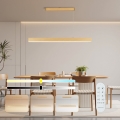 Brilagi - Dimeriuojama LED liustra SLEEKLINE SMART LED/40W/230V Wi-Fi Tuya, ąžuolo dekoras + su nuotoliniu pulteliu