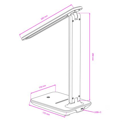 BRILAGI - dimeriuojama LED stalinė lempa MODO LED/7W/230V 3000/4000/6500K balta
