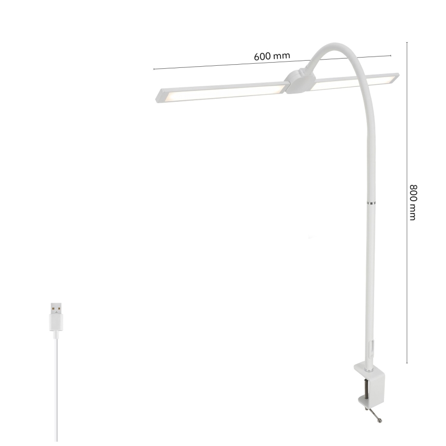 Brilagi - dimeriuojama LED stalinė lempa USB VARIO LED/14W/5V 3000-6000K balta
