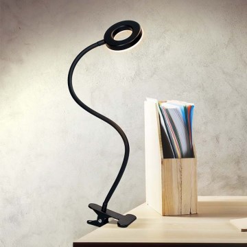 Brilagi - dimeriuojama prisegama LED lempa ORBELA LED/8W/5V 3000/4000/5000K juoda