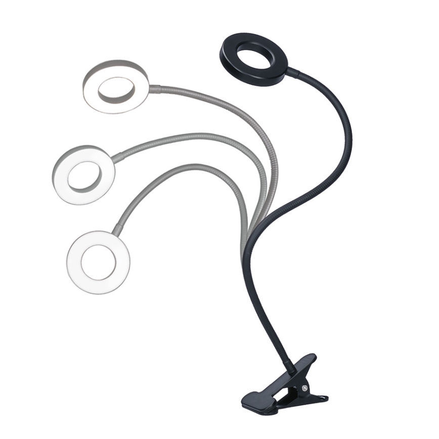 Brilagi - dimeriuojama prisegama LED lempa ORBELA LED/8W/5V 3000/4000/5000K juoda