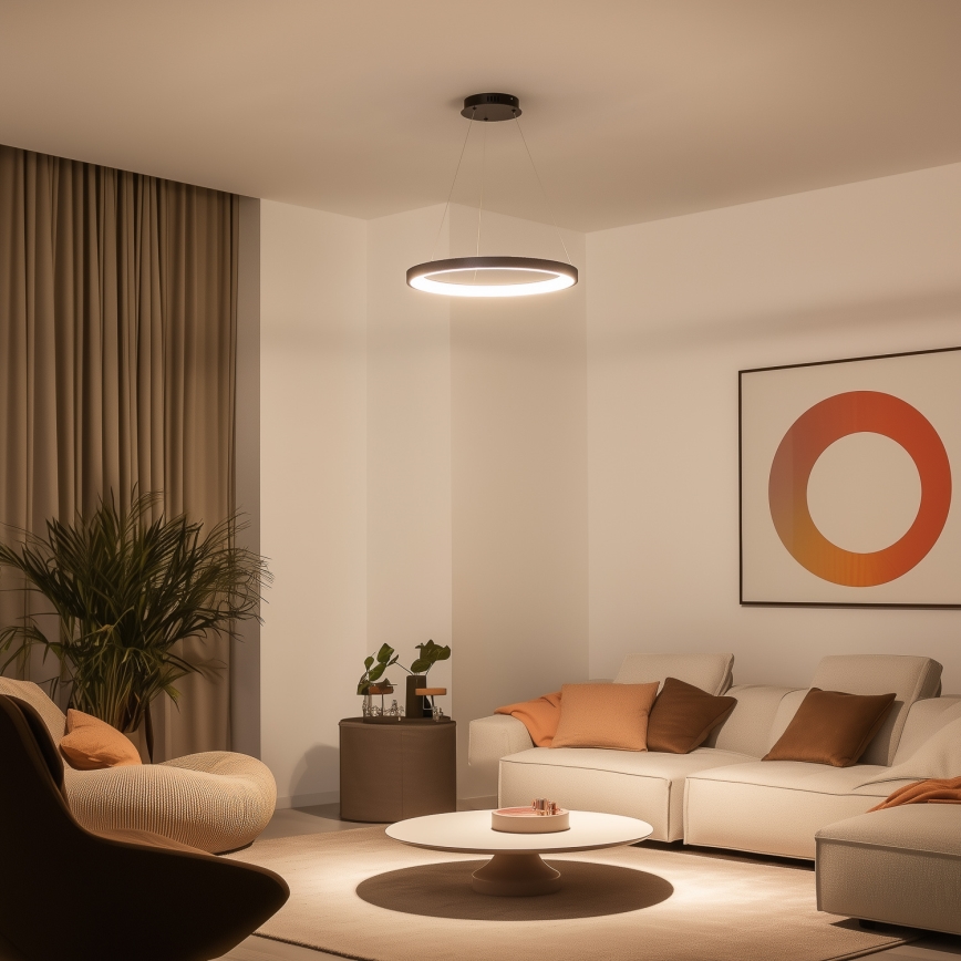 Brilagi - dimeriuojamas LED pakabinamas šviestuvas ant laido FALCON SLIM LED/42W/230V 3000-6500K Ø 50 cm juodas + nuotolinio valdymo pultas