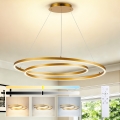 BRILAGI - Dimeriuojamas LED liustra ant laido TWISTER LED/105W/230V 3000-6000K skersmuo 100 cm auksinė + nuotolinio valdymo pultas