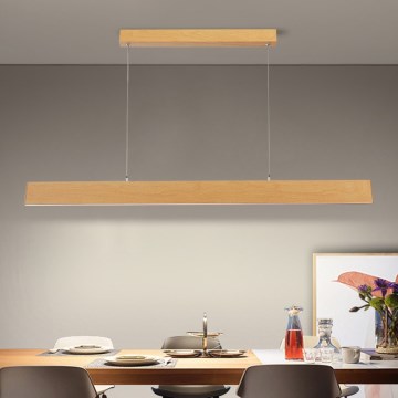 Brilagi - dimeriuojamas LED liustras ant laido SLIMLINE LED/40W/230V 3000-6000K ąžuolo dekoras + nuotolinis valdymas