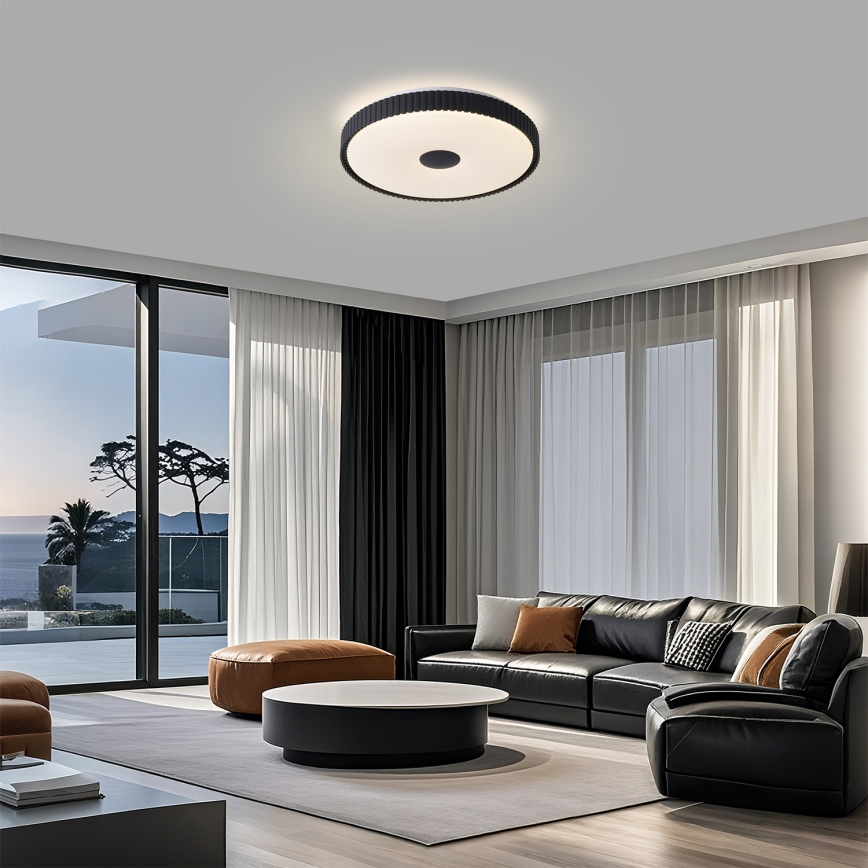 Brilagi - Reguliuojamas LED lubų šviestuvas CORVO LED/72W/230V 3000-6000K, juodas, skersmuo 50 cm + nuotolinis pultas