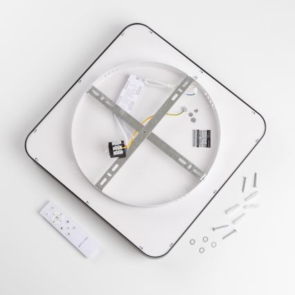 Brilagi - Dimeriuojamas LED lubų šviestuvas FALCON II LED/80W/230V 3000-6500K 40x40 cm juodas + nuotolinis pultelis