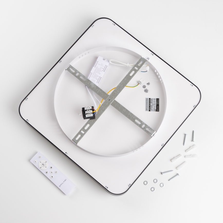 Brilagi - Dimeriuojamas LED lubų šviestuvas FALCON II LED/80W/230V 3000-6500K 40x40 cm juodas + nuotolinis pultelis