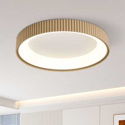 BRILAGI - Dimeriuojamas LED lubų šviestuvas FALCON MODERN LED/54W/230V 3000-6500K 60 cm smėlio spalvos + su nuotolinio valdymo pultu