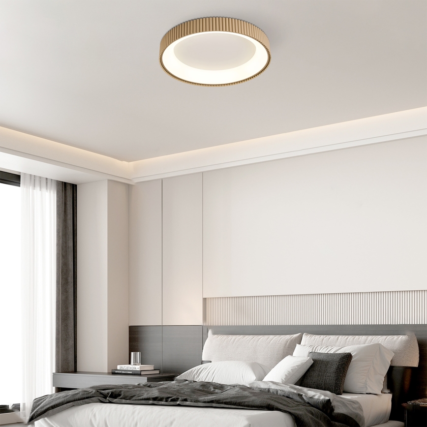 BRILAGI - Dimeriuojamas LED lubų šviestuvas FALCON MODERN LED/54W/230V 3000-6500K 60 cm smėlio spalvos + su nuotolinio valdymo pultu