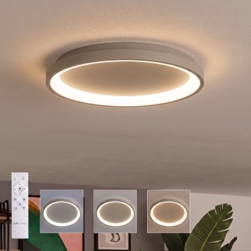 BRILAGI - dimeriuojamas LED lubinis šviestuvas FALCON SLIM LED/42W/230V 3000-6500K skersmuo 50 cm smėlio spalvos + su nuotoliniu pulteliu