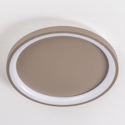 BRILAGI - dimeriuojamas LED lubinis šviestuvas FALCON SLIM LED/42W/230V 3000-6500K skersmuo 50 cm smėlio spalvos + su nuotoliniu pulteliu