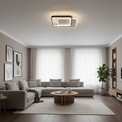 Brilagi - Dimeriuojamas LED lubų šviestuvas FLARE LED/43W/230V 3000-6000K 39,5x45 cm balta/juoda + su nuotoliniu pultu