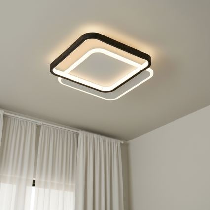 Brilagi - Dimeriuojamas LED lubų šviestuvas FLARE LED/43W/230V 3000-6000K 39,5x45 cm balta/juoda + su nuotoliniu pultu